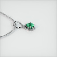 0.73 Ct. Emerald Pendant, Platinum 950 3