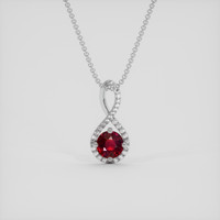 0.68 Ct. Ruby Pendant, Platinum 950 1