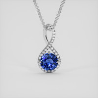 4.55 Ct. Blue Sapphire Pendant, Platinum 950 1