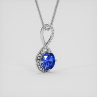 4.55 Ct. Blue Sapphire Pendant, Platinum 950 2