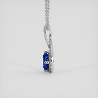 4.55 Ct. Blue Sapphire Pendant, Platinum 950 3