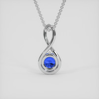 4.55 Ct. Blue Sapphire Pendant, Platinum 950 4