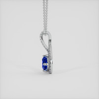 0.82 Ct. Blue Sapphire Pendant, Platinum 950 3