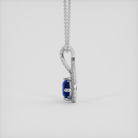 0.82 Ct. Blue Sapphire Pendant, Silver 3