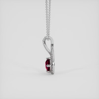 0.68 Ct. Ruby Pendant, 14K White Gold 3