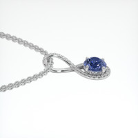 2.25 Ct. Sapphire Pendant, 14K White Gold 3