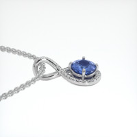 2.04 Ct. Sapphire Pendant, 14K White Gold 3