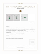 Pave Emerald Pendant 0.98 Ct., 18K White Gold Appraisal