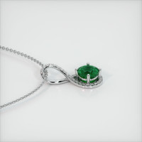 1.06 Ct. Emerald Pendant, 18K White Gold 3