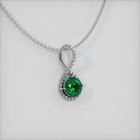 2.88 Ct. Emerald   Pendant, 18K White Gold 2