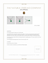 Emerald Pendant 1.08 Ct., 18K White Gold Appraisal