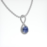 2.25 Ct. Sapphire Pendant, 18K White Gold 2