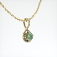1.50 Ct. Sapphire Pendant, 14K Yellow Gold 2