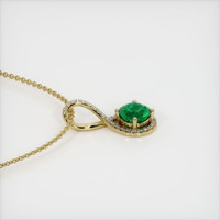 0.98 Ct. Emerald Pendant, 18K Yellow Gold 3