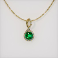 Emerald Pendant 0.85 Ct., 18K Yellow Gold Preview