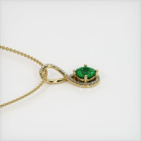 0.85 Ct. Emerald   Pendant, 18K Yellow Gold 3