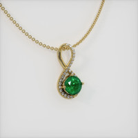 1.06 Ct. Emerald Pendant, 18K Yellow Gold 2