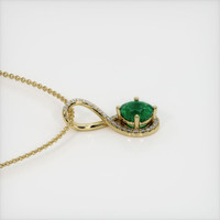 1.06 Ct. Emerald Pendant, 18K Yellow Gold 3