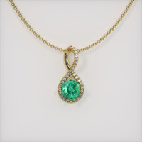 Emerald Pendant 0.83 Ct., 18K Yellow Gold Preview