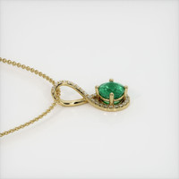 0.83 Ct. Emerald  Pendant - 18K Yellow Gold
