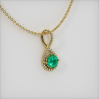 0.90 Ct. Emerald  Pendant - 18K Yellow Gold