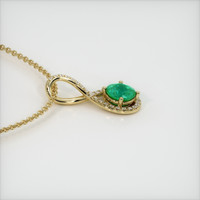 Emerald Pendant 0.90 Ct. 18K Yellow Gold Preview