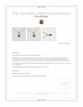 Emerald Pendant 1.08 Ct. 18K Yellow Gold Appraisal