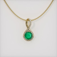 Emerald Pendant 1.08 Ct. 18K Yellow Gold Preview