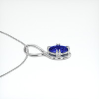 1.08 Ct. Blue Sapphire Pendant, 14K White Gold 3
