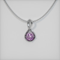 0.96 Ct. Sapphire Pendant, 14K White Gold 1