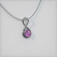 0.96 Ct. Sapphire Pendant, 14K White Gold 2