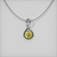 0.81 Ct. Sapphire Pendant, 14K White Gold 1