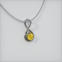 0.81 Ct. Sapphire Pendant, 14K White Gold 2