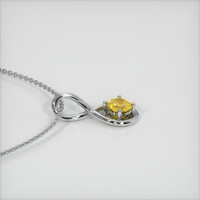 0.81 Ct. Yellow Sapphire Pendant, 14K White Gold 3