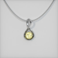 1.33 Ct. Sapphire Pendant, 14K White Gold 1