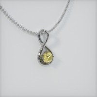 1.33 Ct. Sapphire Pendant, 14K White Gold 2