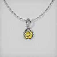 0.70 Ct. Sapphire Pendant, 14K White Gold 1