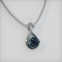 2.66 Ct. Gemstone Pendant, 18K White Gold 2