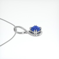 1.21 Ct. Blue Sapphire Pendant, 18K White Gold 3