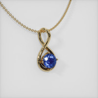 0.66 Ct. Sapphire Pendant, 14K Yellow Gold 2