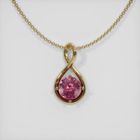 1.80 Ct. Sapphire Pendant, 14K Yellow Gold 1