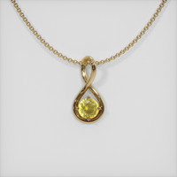 0.81 Ct. Sapphire Pendant, 14K Yellow Gold 1