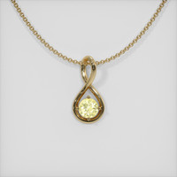 1.33 Ct. Sapphire Pendant, 14K Yellow Gold 1