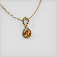 0.70 Ct. Sapphire Pendant, 14K Yellow Gold 2