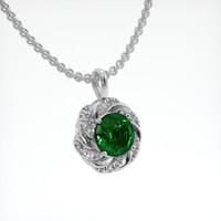 3.42 Ct. Emerald Pendant, Platinum 950 2
