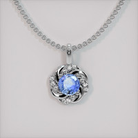1.03 Ct. Sapphire Pendant, Platinum 950 1