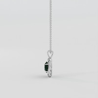 2.03 Ct. Bluish Green Sapphire Pendant, Platinum 950 3