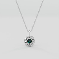 2.11 Ct. Bluish Green Sapphire Pendant, Platinum 950 4