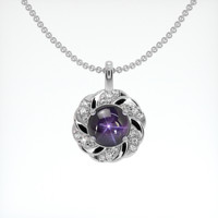 9.21 Ct. Purple Sapphire Pendant, Platinum 950 1