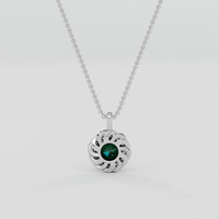 2.03 Ct. Bluish Green Sapphire Pendant, Platinum 950 4